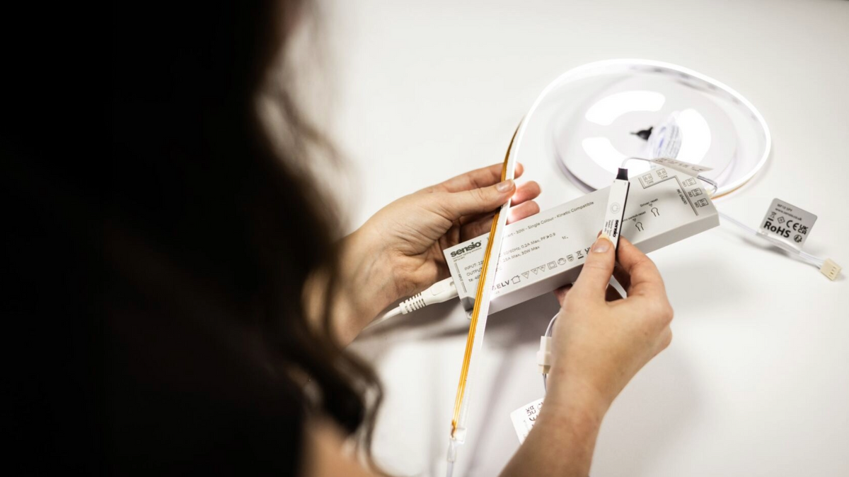 Sensio Titan 24V LED driver installed in a kitchen
