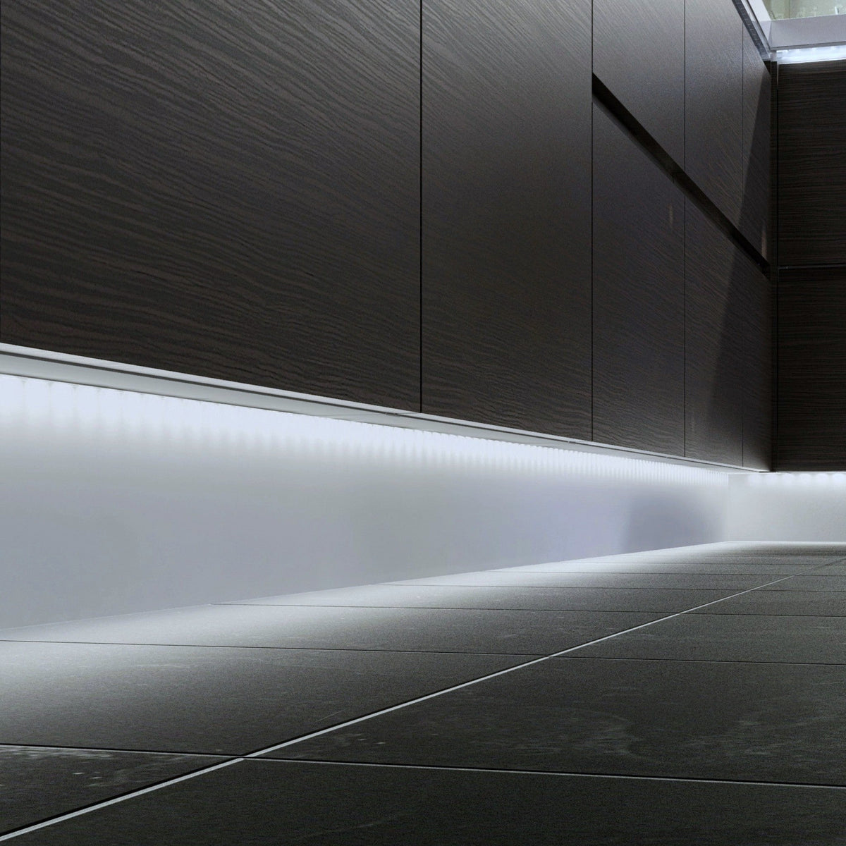 24V LED strip lights under kitchen cabinets