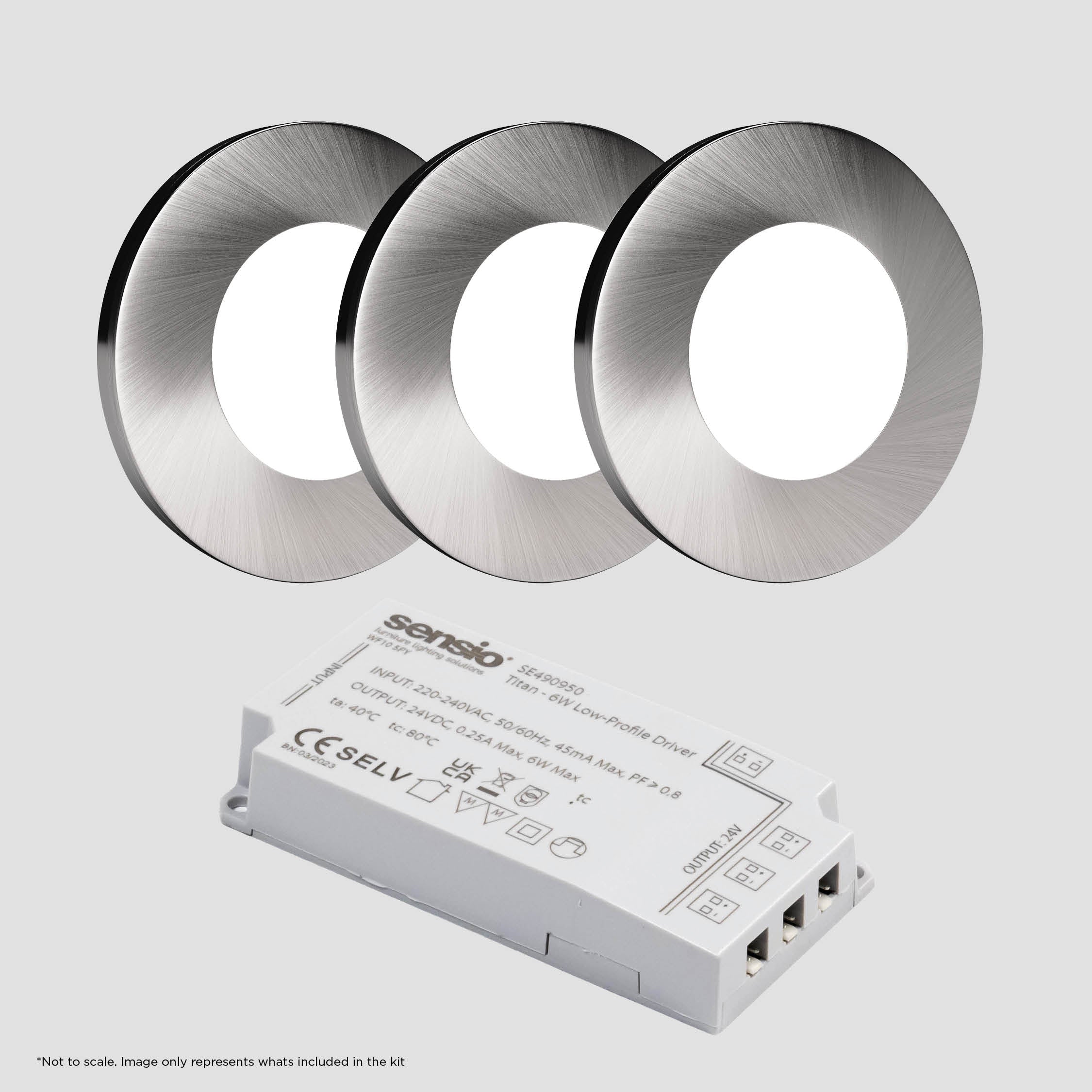 #Finish_Stainless Steel #size_3 Light Kit with 6W Driver