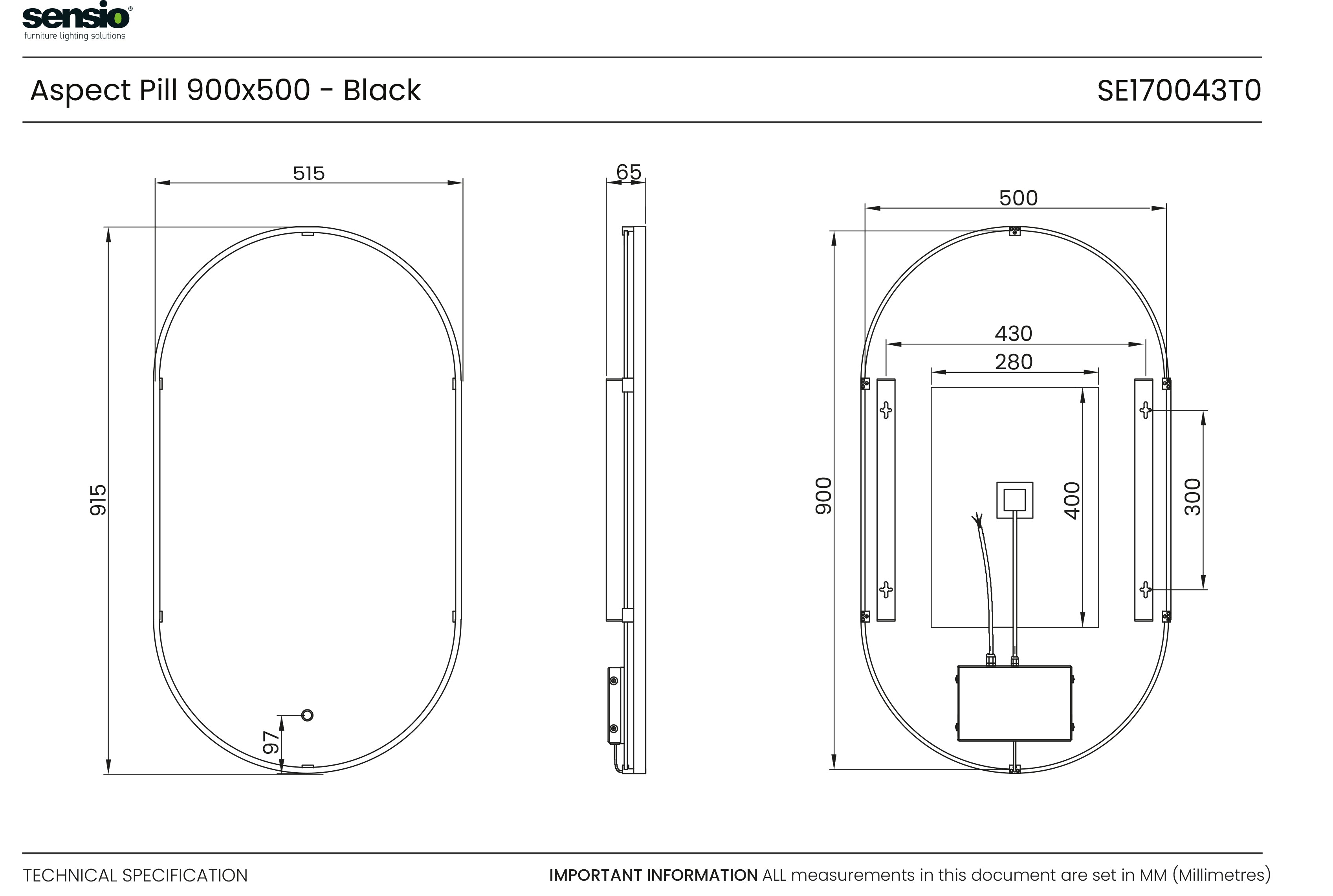 #Finish_Black #Size_500mm x 900mm