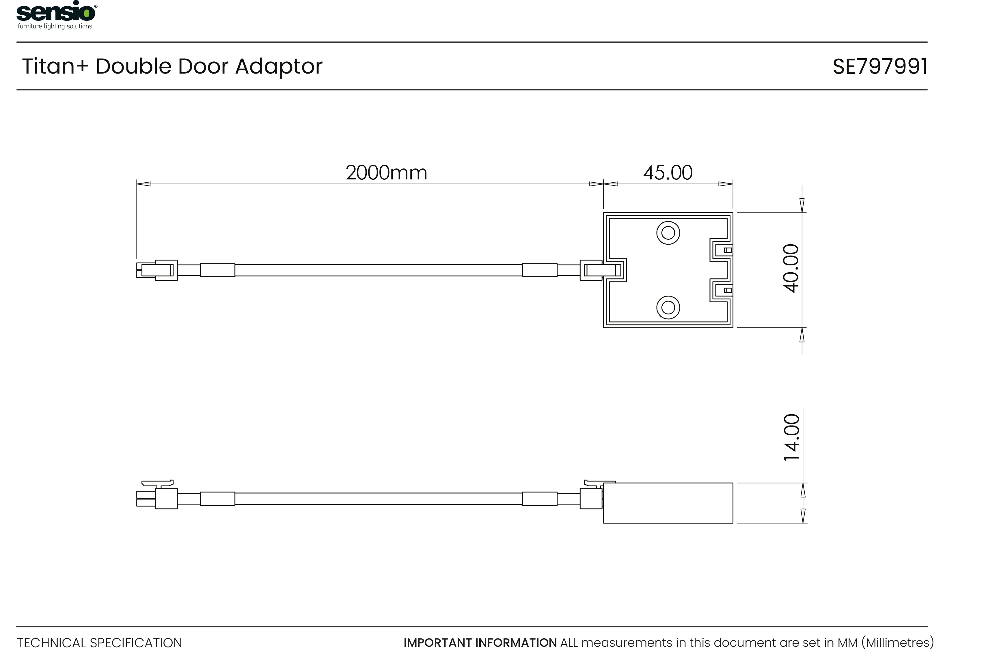 Adaptateur Titan+ pour porte double