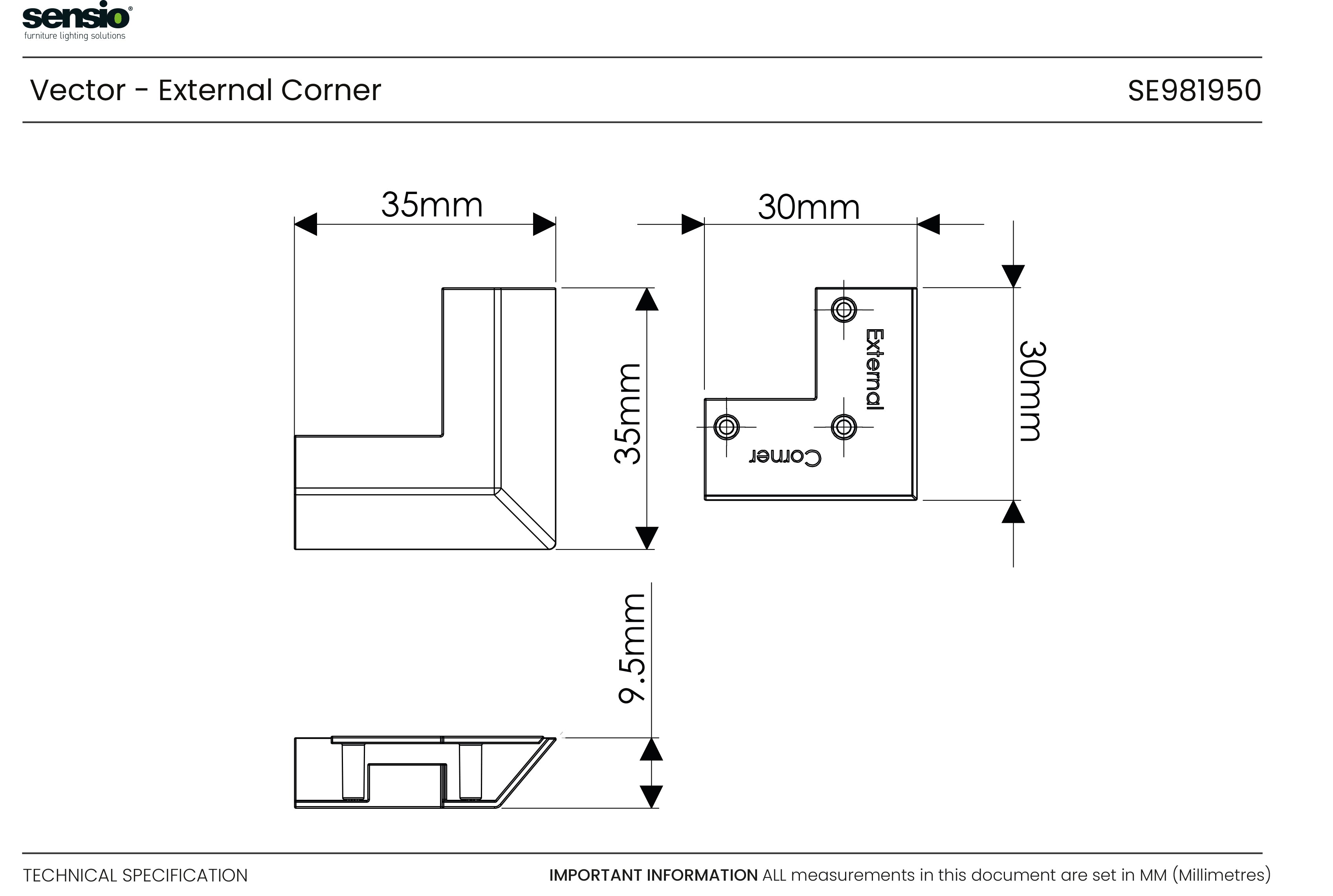 Vector External Corner