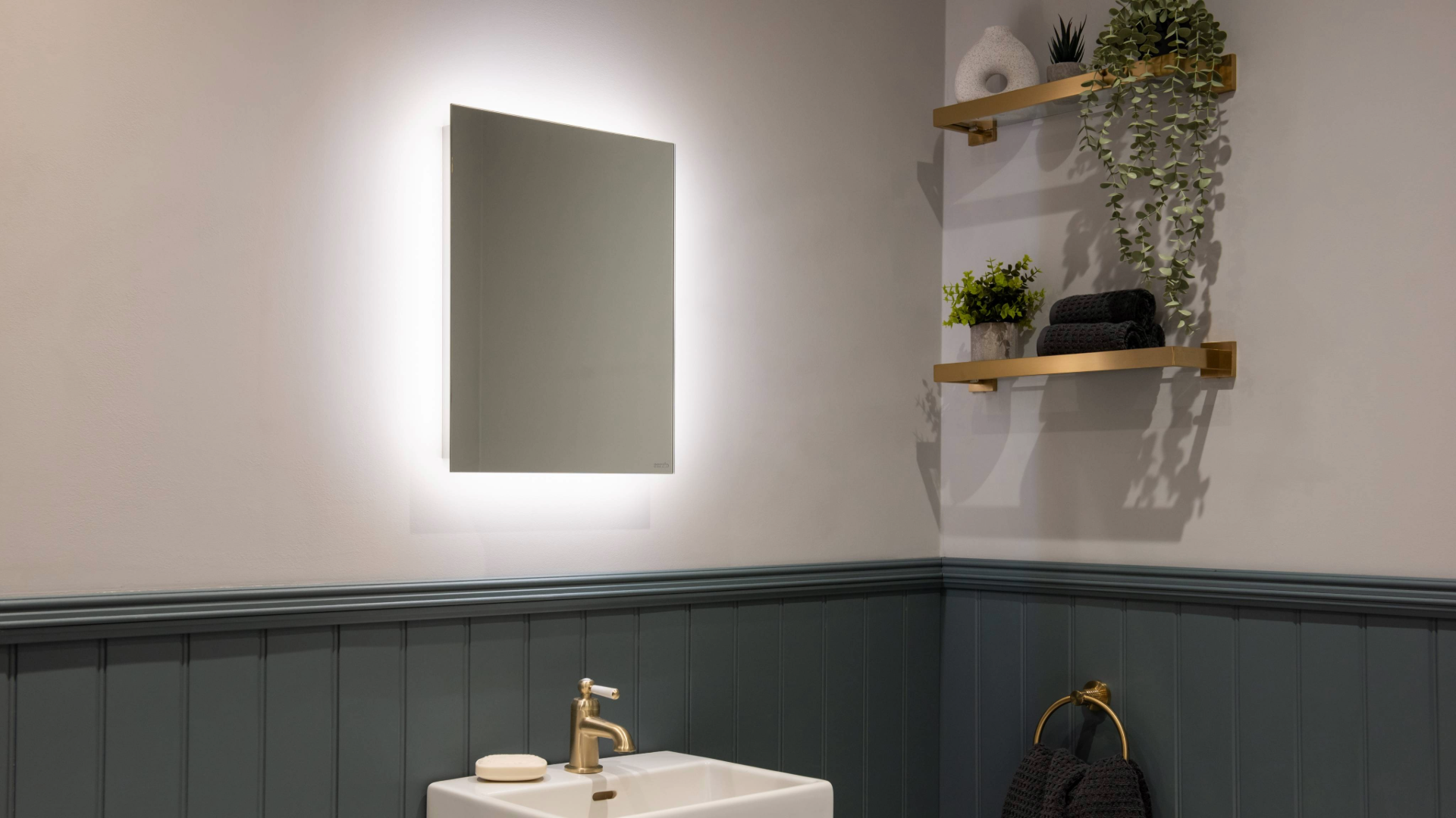 Battery powered LED mirrors