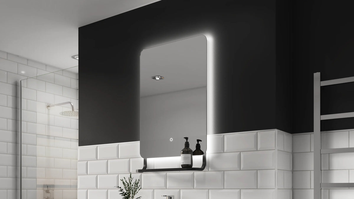 Back-lit LED mirrors