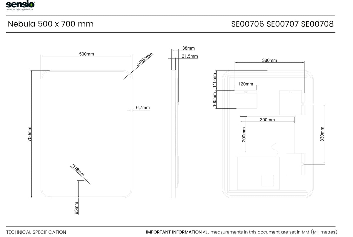Technical drawing for Rectangle doux Nébuleuse