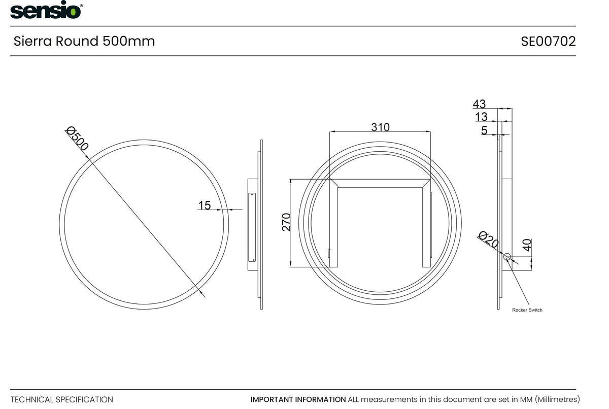 Technical drawing for Sierra Ronde