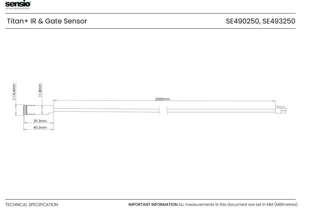 Technical drawing for Capteurs infrarouge bouton IR