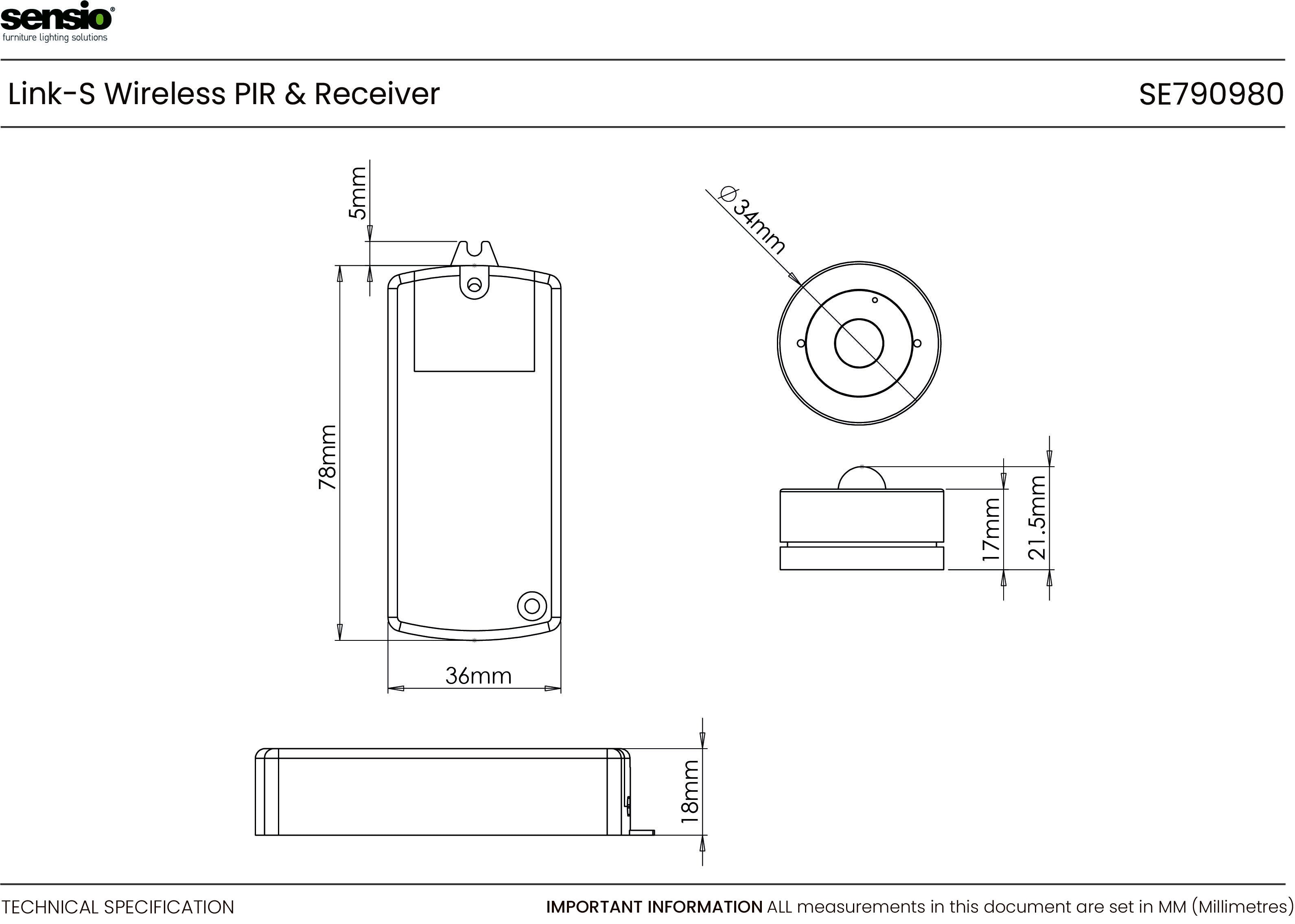PIR et récepteur sans fil Link-S